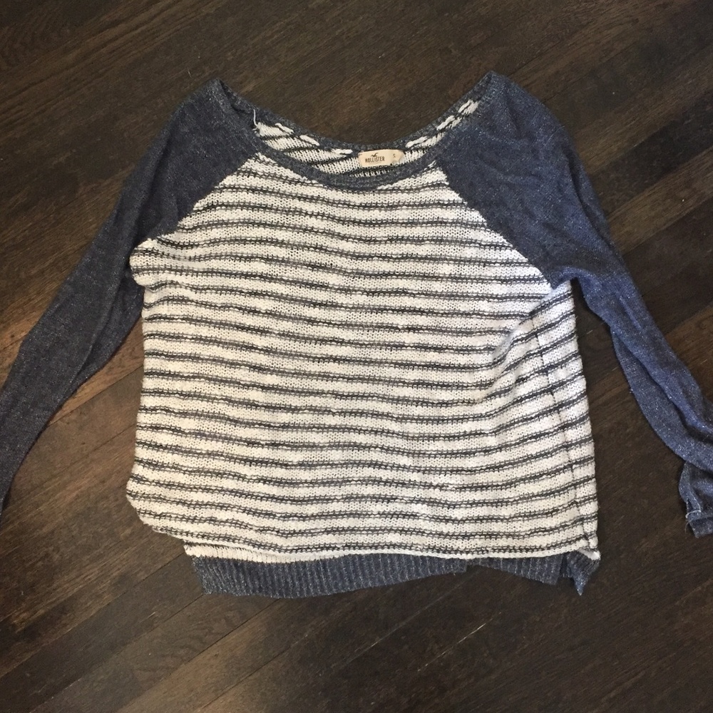 Hollister Blue Stripe Knit Sweater